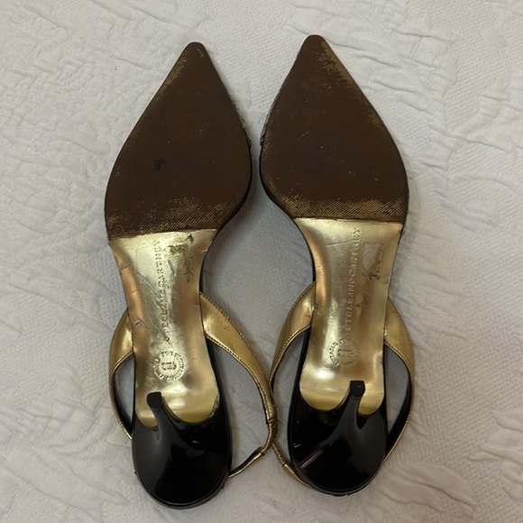 Stella McCartney Snake Skin Pointy Toe Sling Back Sandals Sz 38.5 US 7.5 - Picture 8 of 10